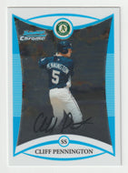 Cliff Pennington - Oakland Athletics - CHROME (MLB Baseball Card) 2008 Bowman Draft Prospects # 77 Mint