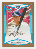 Blake Tekotte - San Diego Padres - GOLD (MLB Baseball Card) 2008 Bowman Draft Prospects # 42 Mint