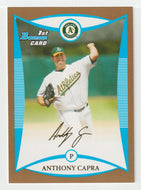 Anthony Capra - Oakland Athletics - GOLD (MLB Baseball Card) 2008 Bowman Draft Prospects # 56 Mint