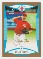 Tyler Cline - Cincinnati Reds - GOLD (MLB Baseball Card) 2008 Bowman Draft Prospects # 62 Mint