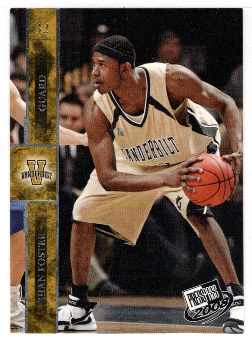 Shan Foster - Vanderbilt Commodores (NCAA - NBA Basketball Card) 2008 Press Pass # 8 Mint