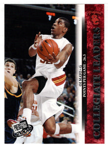 O.J. Mayo - USC Trojans - Collegiate Leaders (NCAA - NBA Basketball Card) 2008 Press Pass # 38 Mint