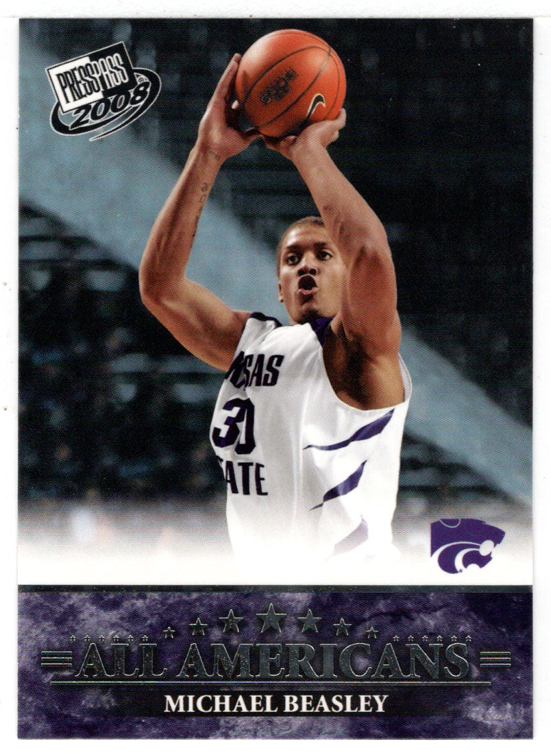 Michael Beasley - Kansas State Wildcats - All Americans (NCAA - NBA Basketball Card) 2008 Press Pass # 47 Mint