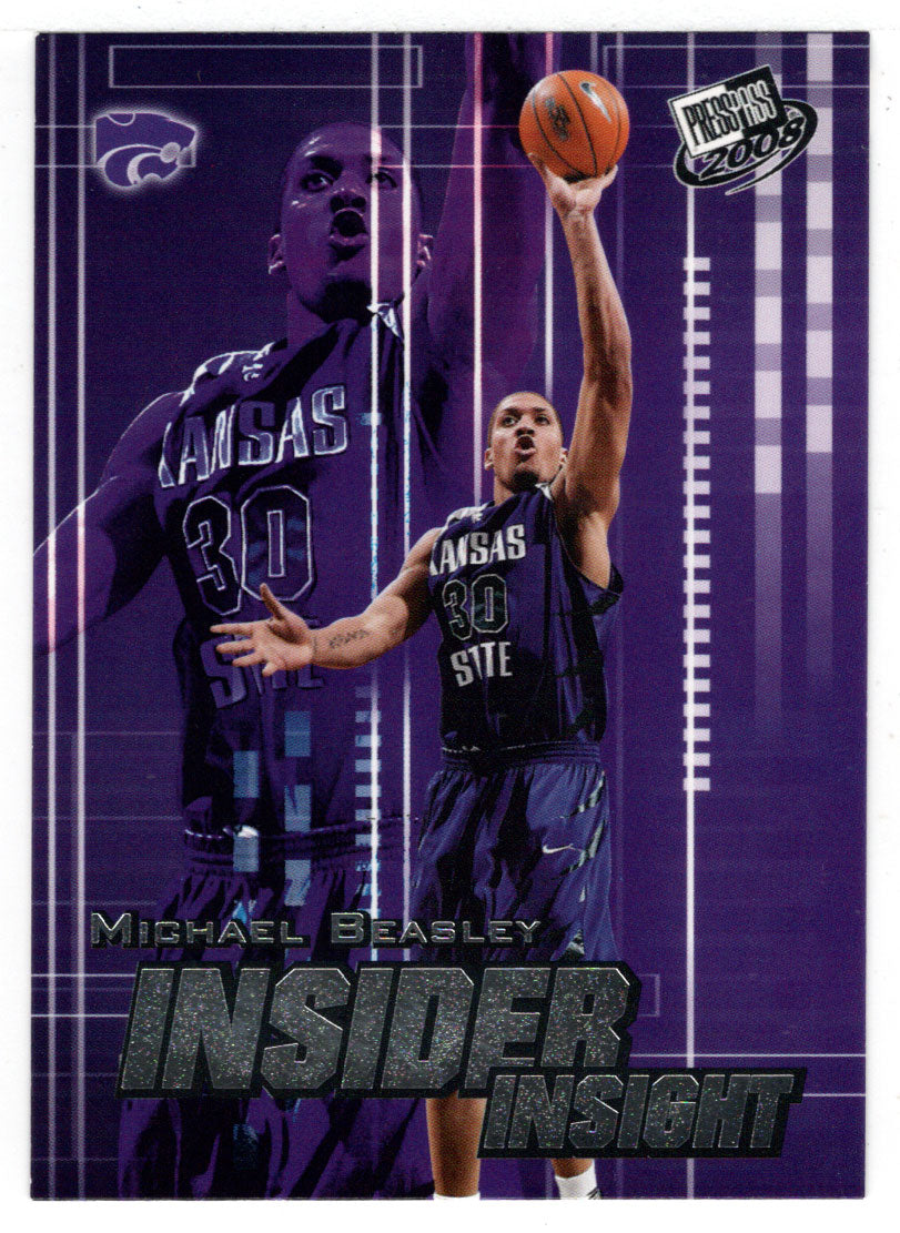 Michael Beasley - Kansas State Wildcats - Insider Insight (NCAA - NBA Basketball Card) 2008 Press Pass # II-1 Mint