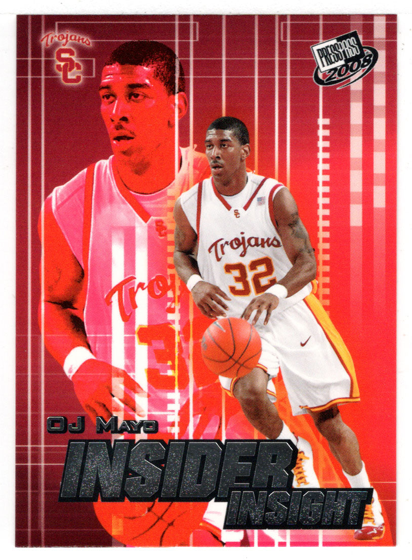 O.J. Mayo - USC Trojans - Insider Insight (NCAA - NBA Basketball Card) 2008 Press Pass # II-7 Mint