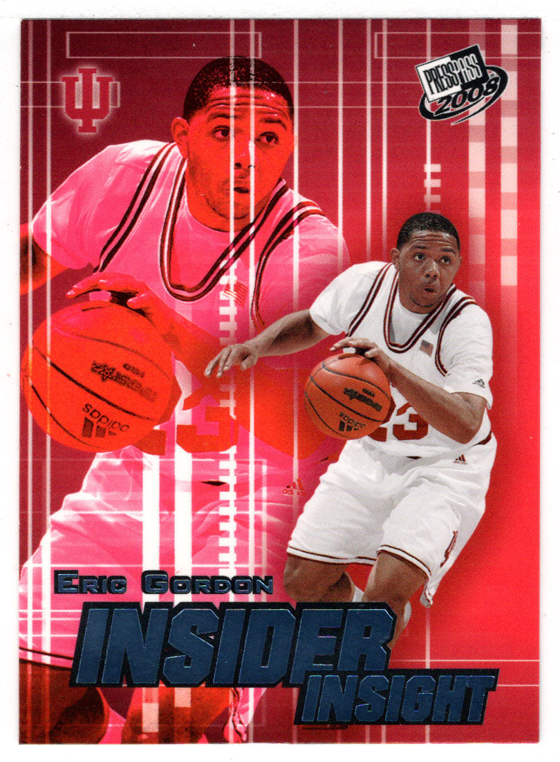 Eric Gordon - Indiana Hoosiers - Insider Insight BLUE (NCAA - NBA Basketball Card) 2008 Press Pass # II-4 Mint