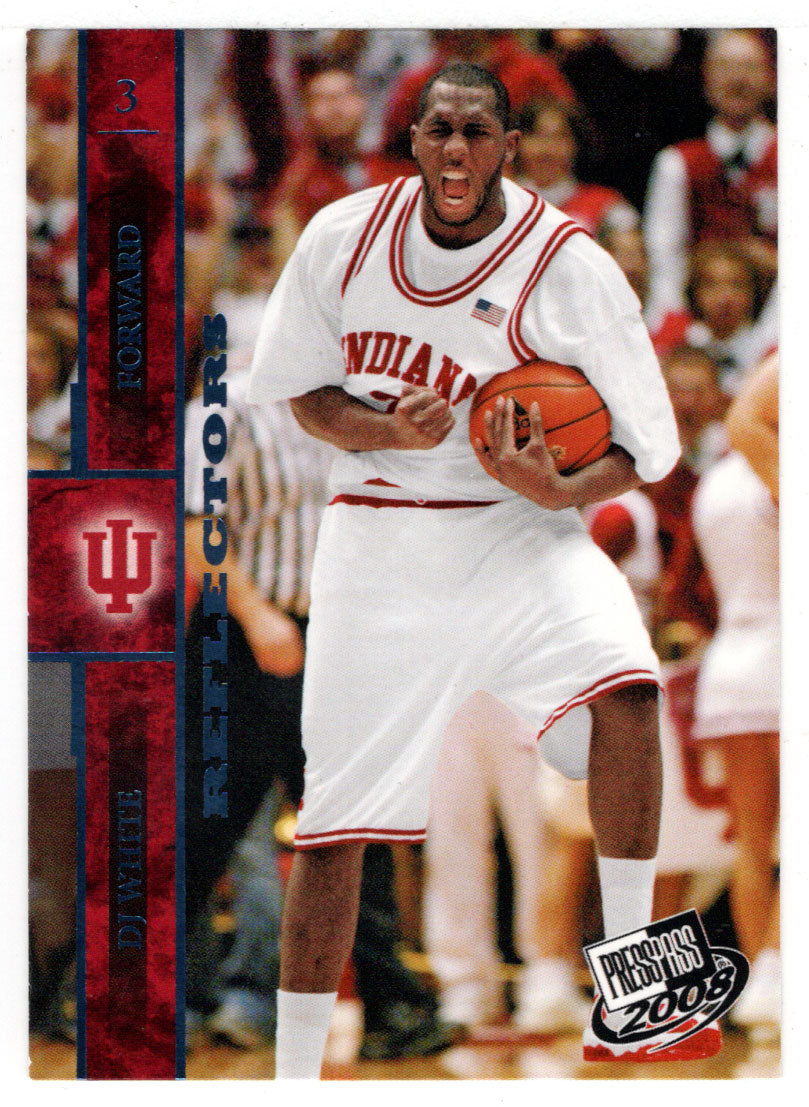 D.J. White - Indiana Hoosiers - Reflectors (NCAA - NBA Basketball Card) 2008 Press Pass # 35 Mint