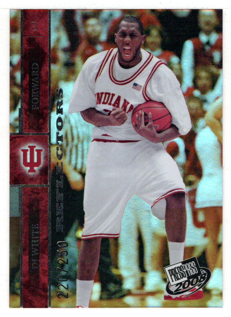 D.J. White - Indiana Hoosiers 220/250 - Reflectors Holofoil (NCAA - NBA Basketball Card) 2008 Press Pass # 35 Mint