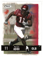 Xavier Adibi - Virginia Tech Hokies (NFL - NCAA Football Card) 2008 Sage Hit # 11 Mint