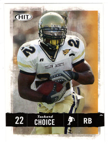 Tashard Choice - Georgia Tech Yellow Jackets (NFL - NCAA Football Card) 2008 Sage Hit # 22 Mint