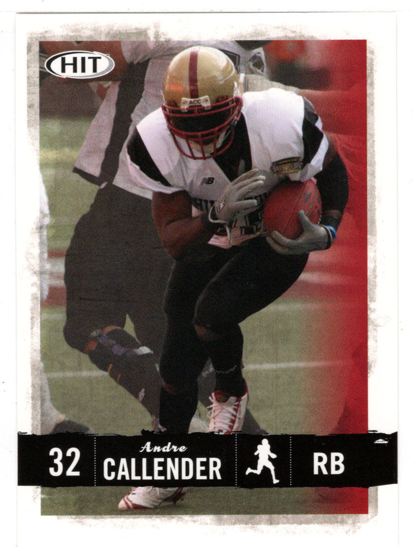 Andre Callender - Boston College Eagles (NFL - NCAA Football Card) 2008 Sage Hit # 32 Mint