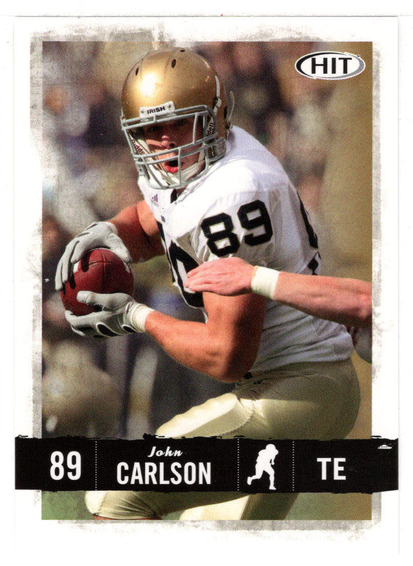 John Carlson - Notre Dame Fighting Irish (NFL - NCAA Football Card) 2008 Sage Hit # 49 Mint