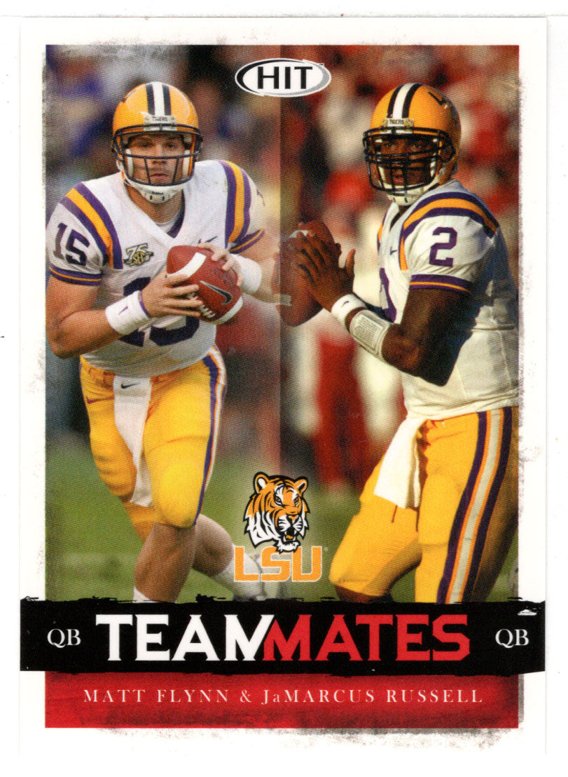 Matt Flynn - JaMarcus Russell - LSU Tigers - TeamMates (NFL - NCAA Football Card) 2008 Sage Hit # 54 Mint