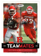 Ray Rice - Brian Leonard - Rutgers Scarlet Knights - TeamMates (NFL - NCAA Football Card) 2008 Sage Hit # 60 Mint