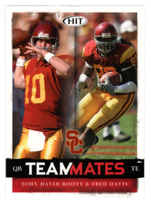 John David Booty - Fred Davis - USC Trojans - TeamMates (NFL - NCAA Football Card) 2008 Sage Hit # 60 Mint