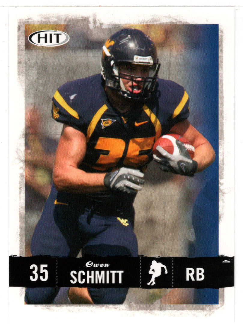 Owen Schmitt - West Virginia Mountaineers (NFL - NCAA Football Card) 2008 Sage Hit # 70 Mint