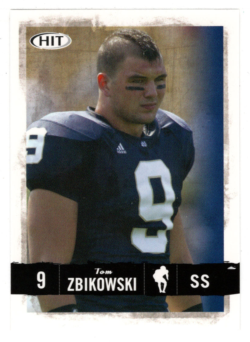 Tom Zbikowski - Notre Dame Fighting Irish (NFL - NCAA Football Card) 2008 Sage Hit # 91 Mint
