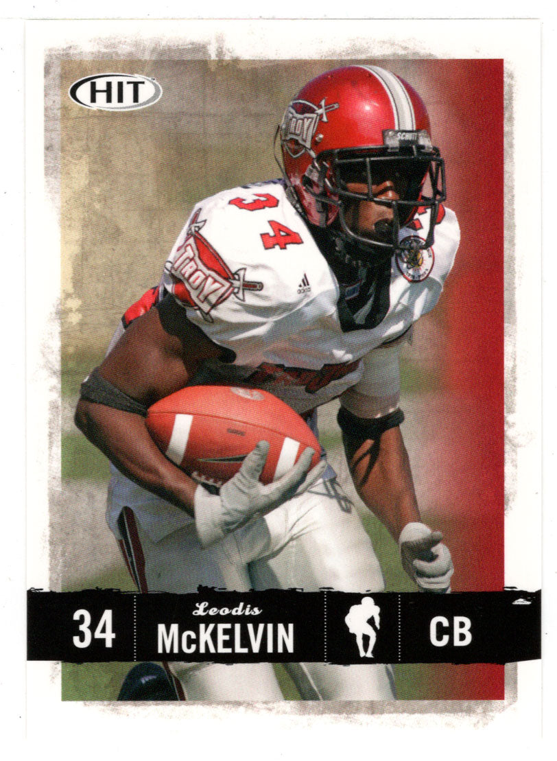 Leodis McKelvin - Troy Trojans (NFL - NCAA Football Card) 2008 Sage Hit # 93 Mint