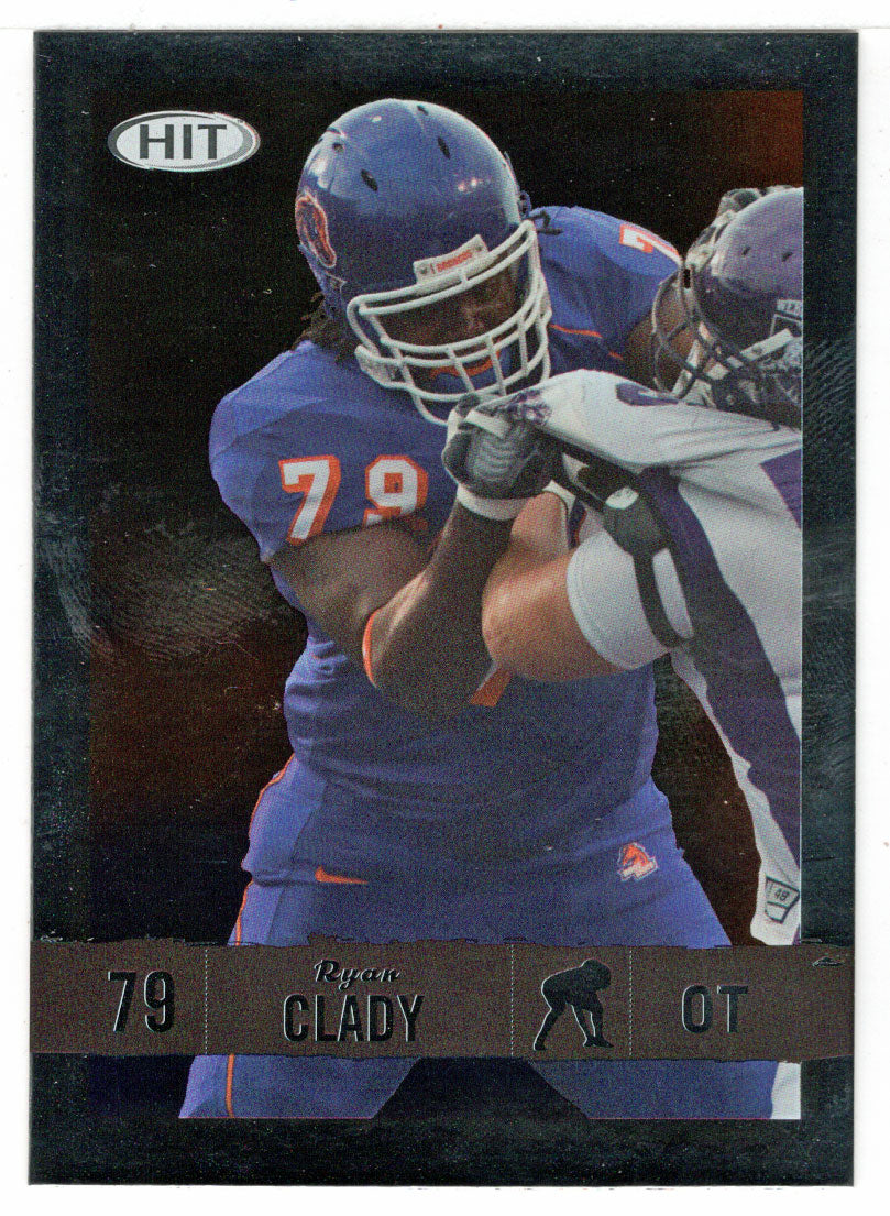 Ryan Clady - Boise State Broncos - SILVER (NFL - NCAA Football Card) 2008 Sage Hit # 79 Mint