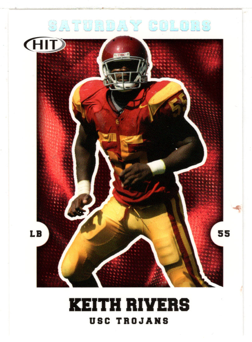 Keith Rivers - USC Trojans - Saturday Colors (NFL - NCAA Football Card) 2008 Sage Hit # S-14 Mint