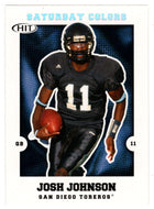 Josh Johnson - San Diego Toreros - Saturday Colors (NFL - NCAA Football Card) 2008 Sage Hit # S-16 Mint
