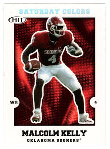 Malcolm Kelly - Oklahoma Sooners - Saturday Colors (NFL - NCAA Football Card) 2008 Sage Hit # S-26 Mint