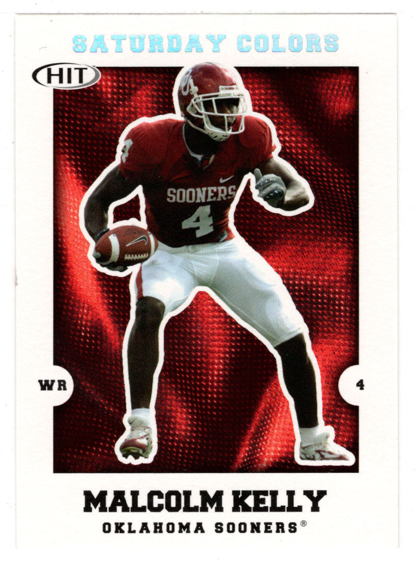 Malcolm Kelly - Oklahoma Sooners - Saturday Colors (NFL - NCAA Football Card) 2008 Sage Hit # S-26 Mint