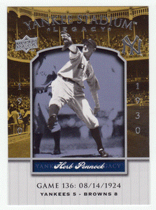 Herb Pennock - New York Yankees (MLB Baseball Card) 2008 Upper Deck Yankee Stadium Legacy Collection # 136 Mint