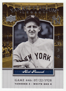 Herb Pennock - New York Yankees (MLB Baseball Card) 2008 Upper Deck Yankee Stadium Legacy Collection # 446 Mint