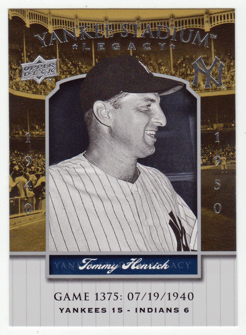 Tommy Henrich - New York Yankees (MLB Baseball Card) 2008 Upper Deck Yankee Stadium Legacy Collection # 1375 Mint