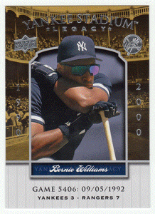 Bernie Williams - New York Yankees (MLB Baseball Card) 2008 Upper Deck Yankee Stadium Legacy Collection # 5406 Mint