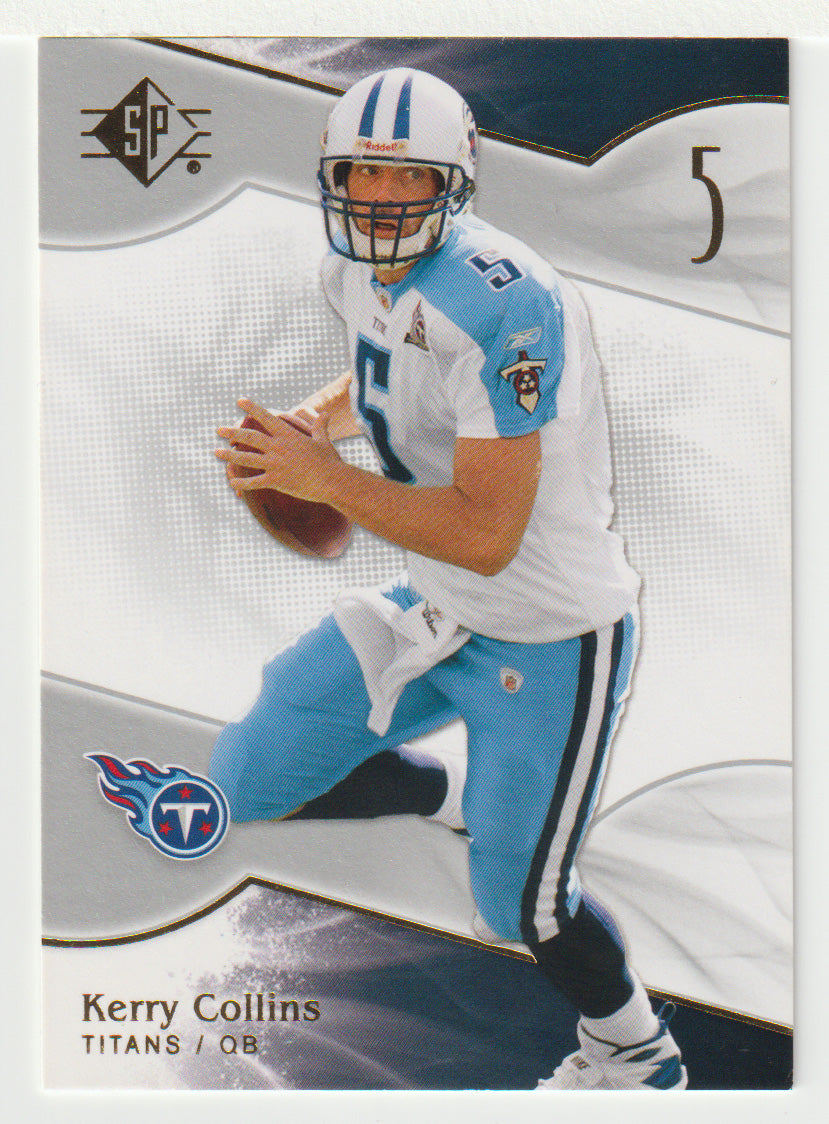 Kerry Collins - Tennessee Titans (NFL Football Card) 2009 Upper Deck SP Authentic Retail # 4 Mint