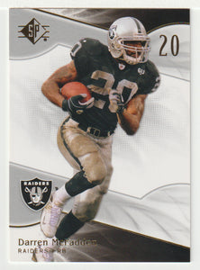 Darren McFadden - Oakland Raiders (NFL Football Card) 2009 Upper Deck SP Authentic Retail # 29 Mint