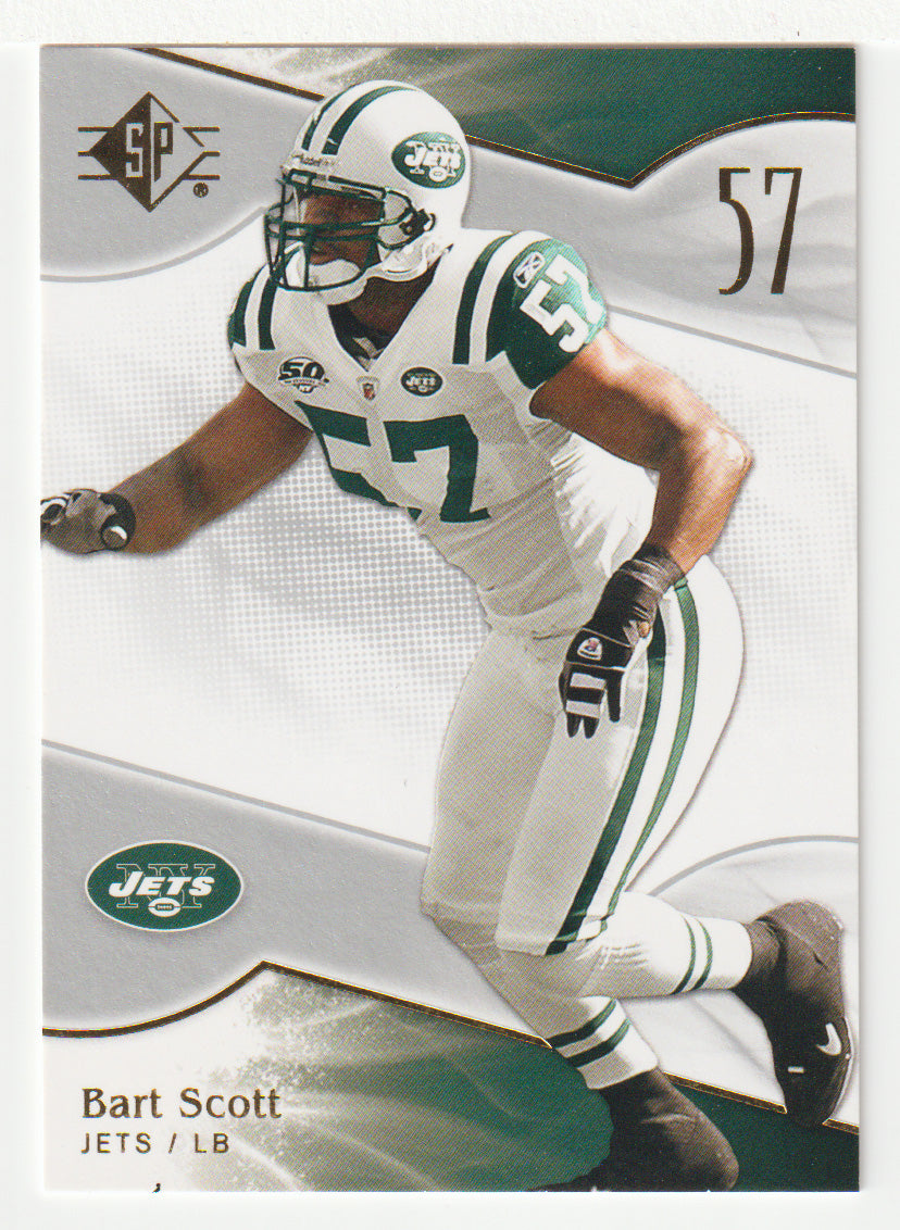 Bart Scott - New York Jets (NFL Football Card) 2009 Upper Deck SP Authentic Retail # 34 Mint