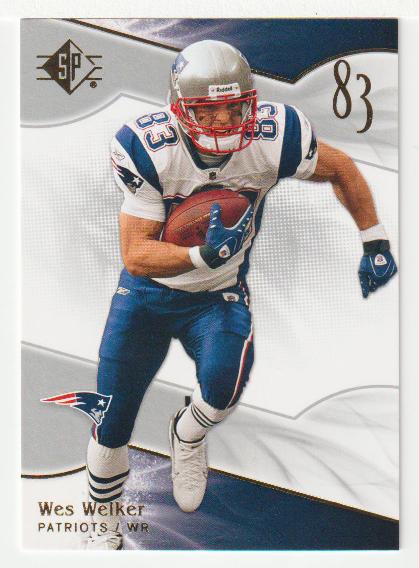 Wes Welker - New England Patriots (NFL Football Card) 2009 Upper Deck SP Authentic Retail # 44 Mint