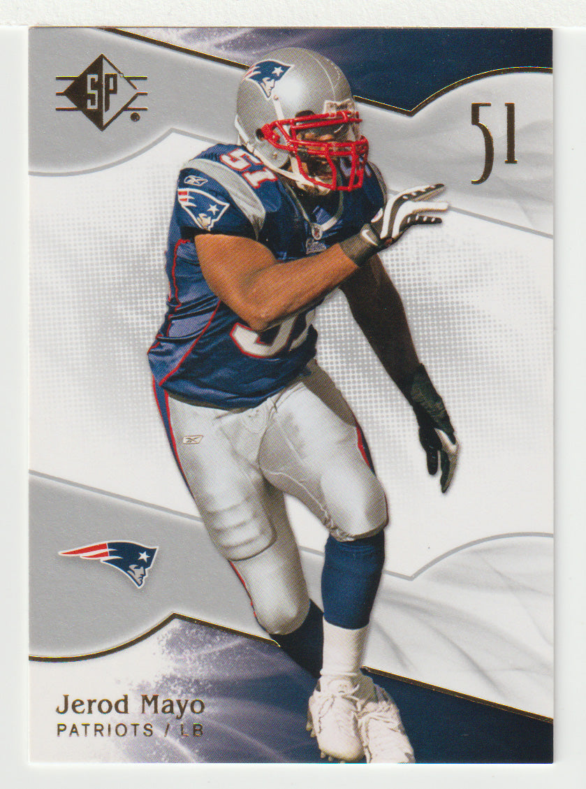 Jerod Mayo - New England Patriots (NFL Football Card) 2009 Upper Deck SP Authentic Retail # 45 Mint