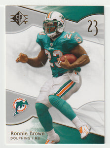 Ronnie Brown - Miami Dolphins (NFL Football Card) 2009 Upper Deck SP Authentic Retail # 50 Mint