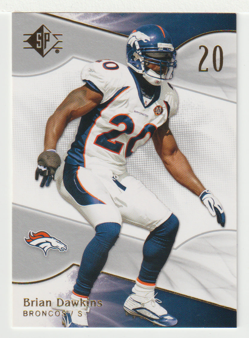 Brian Dawkins - Denver Broncos (NFL Football Card) 2009 Upper Deck SP Authentic Retail # 72 Mint
