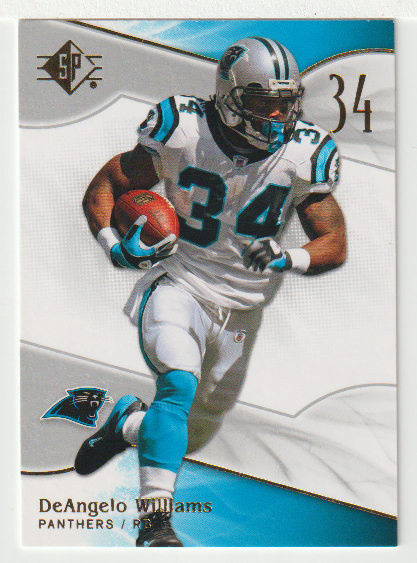 DeAngelo Williams - Carolina Panthers (NFL Football Card) 2009 Upper Deck SP Authentic Retail # 87 Mint