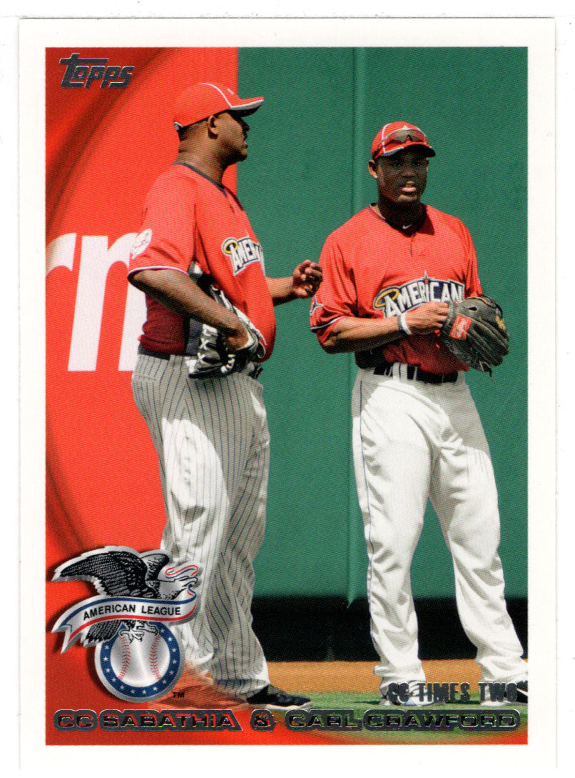 C.C. Sabathia - Carl Crawford - CC Times Two (MLB Baseball Card) 2010 Topps Update # 158 Mint