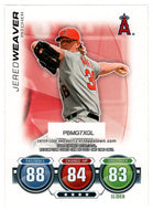Jered Weaver - Los Angeles Angels - Attax Code (MLB Baseball Card) 2010 Topps Update # 28 Mint
