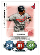 Carlos Santana - Cleveland Indians - Attax Code (MLB Baseball Card) 2010 Topps Update # 43 Mint