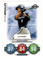 Ryan Braun - Milwaukee Brewers - Attax Code (MLB Baseball Card) 2010 Topps Update # 55 Mint