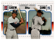 Rod Carew - Robinson Cano - Legendary Lineage (MLB Baseball Card) 2010 Topps Update # LL-64 Mint
