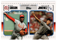 Bob Gibson - Ubaldo Jimenez - Legendary Lineage (MLB Baseball Card) 2010 Topps Update # LL-65 Mint