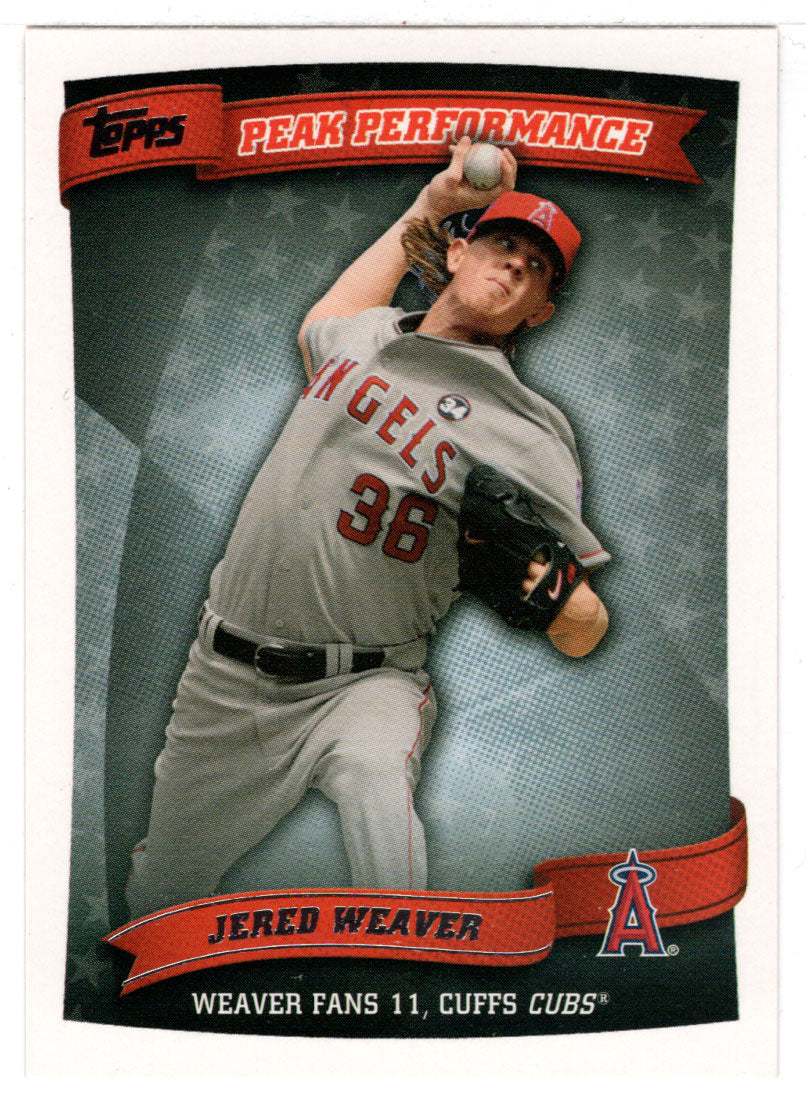 Jered Weaver - Los Angeles Angels - Peak Performance (MLB Baseball Card) 2010 Topps Update # PP-110 Mint