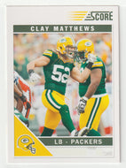 Clay Matthews - Green Bay Packers (NFL Football Card) 2011 Score # 105 Mint