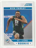 Nick Fairley RC - Detroit Lions (NFL Football Card) 2011 Score # 368 Mint