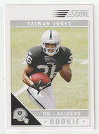 Taiwan Jones RC - Oakland Raiders (NFL Football Card) 2011 Score # 393 Mint