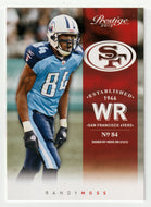 Randy Moss - San Francisco 49ers (NFL Football Card) 2012 Panini Prestige # 38 Mint